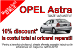 Reducere pentru autoturisme Opel Astra